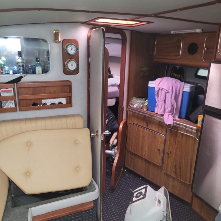 Below deck dinette and galley