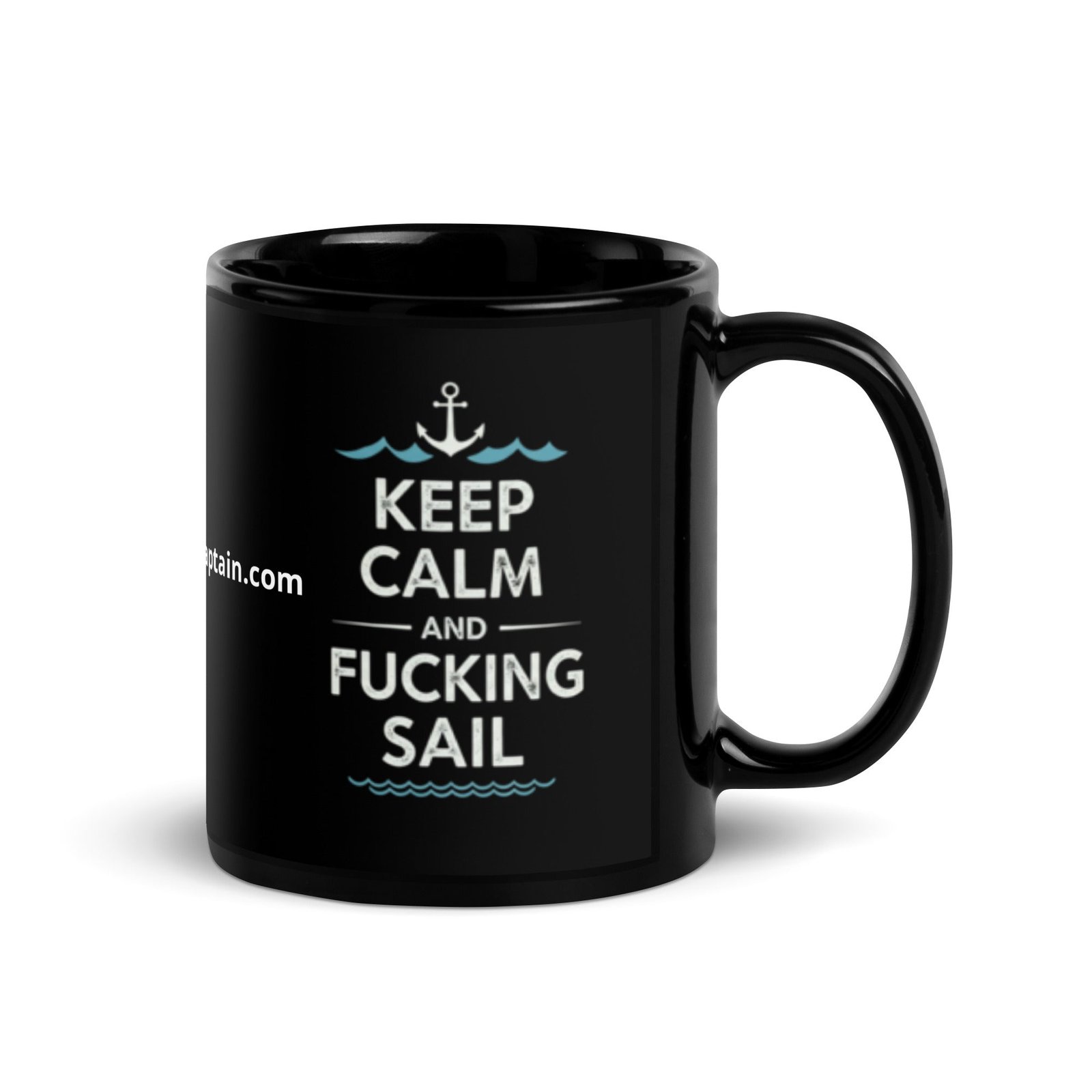 Keep Calm and F***ing Sail Black Mug
